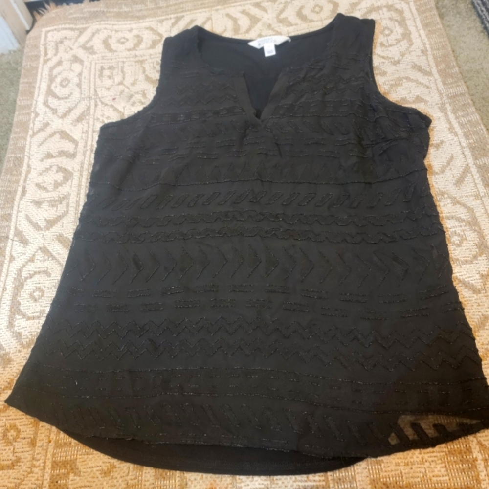 Market & Spruce Geometric Embellished Sleeveless Top
